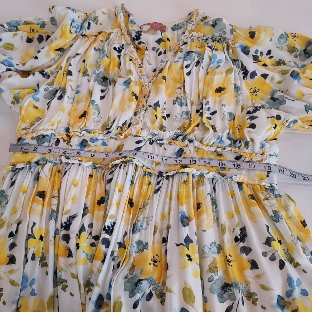 Jessakae Collection Queen’s  Croquet Yellow Floral Maxi Dress Size 3XL. NWOT - Picture 10 of 16